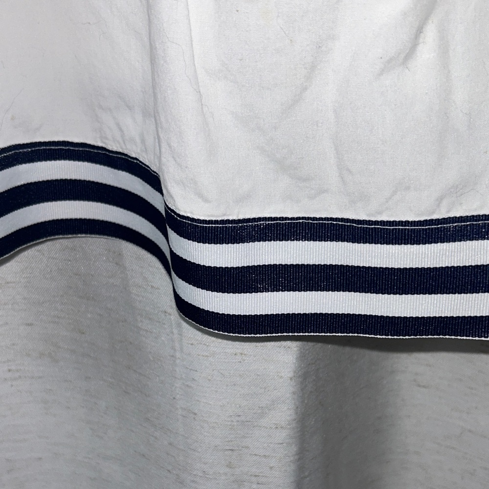 a.n.a White Off-Shoulder Embroidered Peasant Top with Navy Trim - Picture 4 of 9